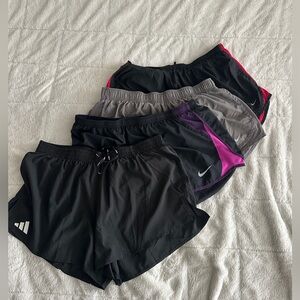 Lot Running Shorts Womens XL 3 pair NIKE 1 pair ADIDAS